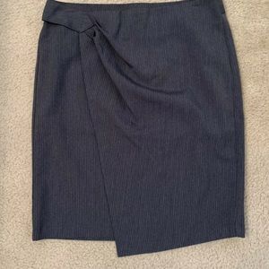 Sisley Charcoal Gray Pinstripe Pencil Skirt Size 4